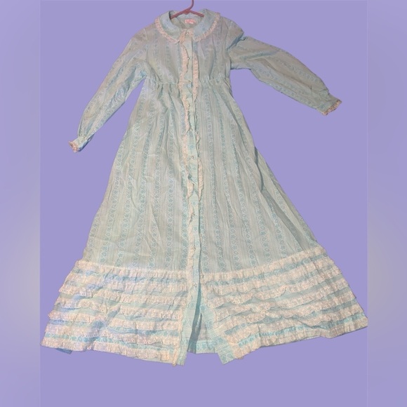 Blue Bishop Sleeve Peter Pan Collar Robe - Picture 2 of 15